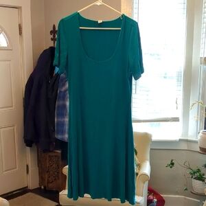 Old Navy Teal Short Sleeved Dress Size L Tall